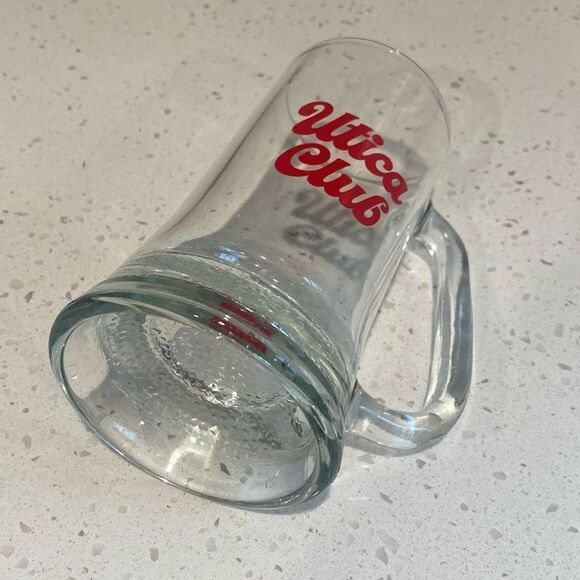 SALE Vintage Utica Club Beer Mug Drinking Glass With Handle - Picture 4 of 5